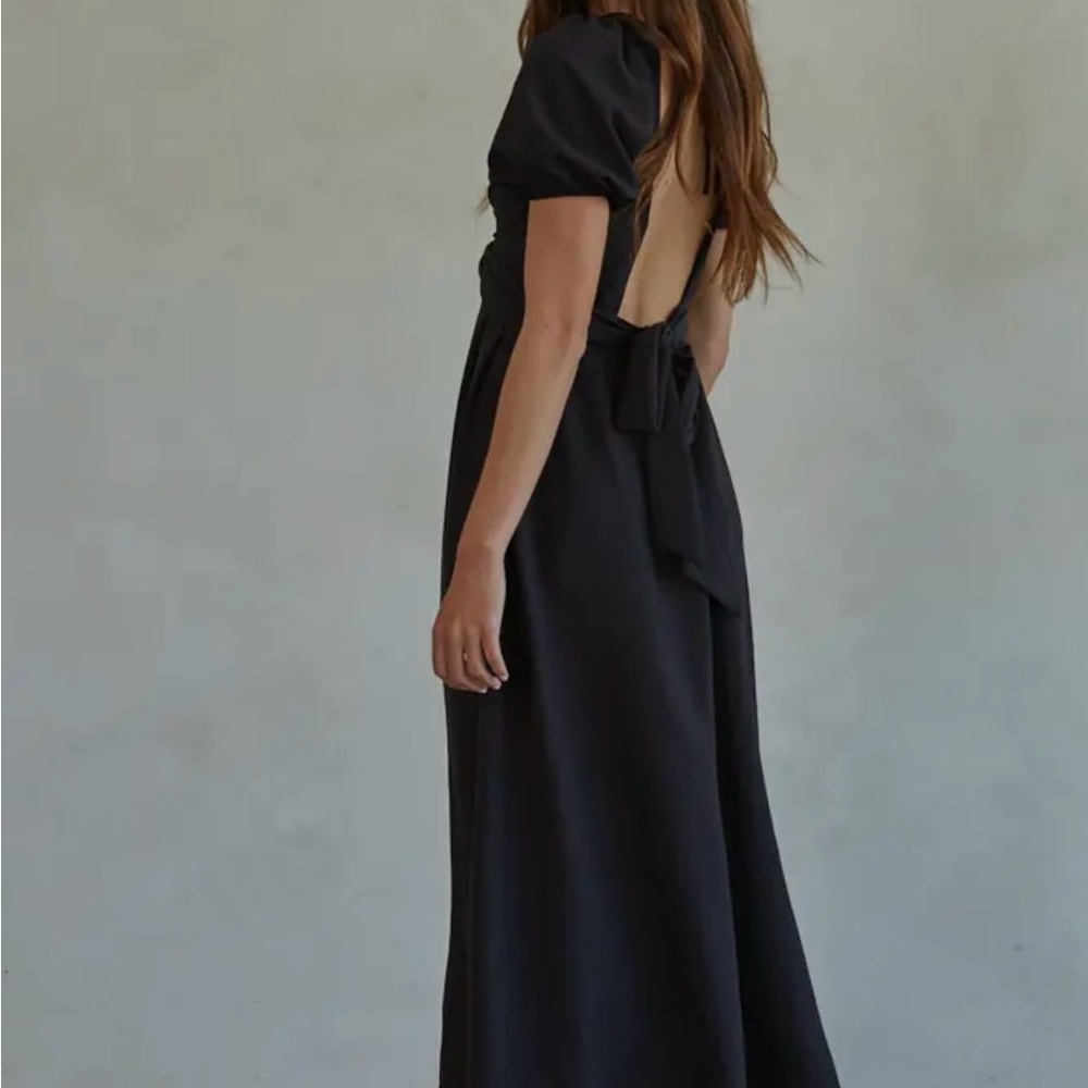 Black Open-Back Dress